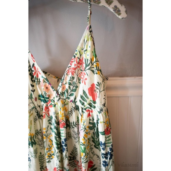 Anthropologie Ro’s Garden Margeaux FLeur Cotton Silk Dress Small - Picture 3 of 5